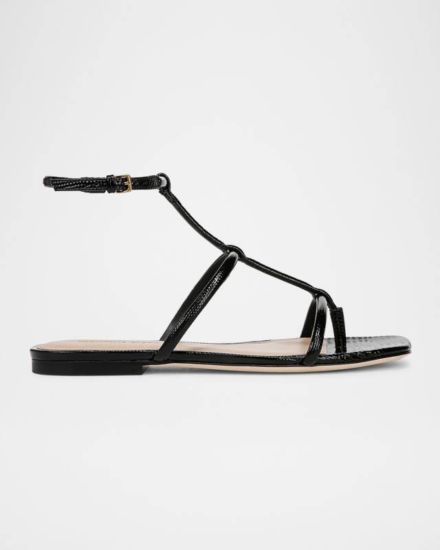 Marbella Leather T-Strap Sandals